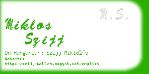 miklos szijj business card